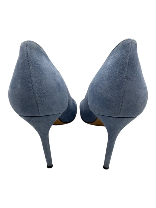 Alexandre Birman Shoe Size 38 Light Blue Leather Suede Stiletto Pumps Light Blue / 38