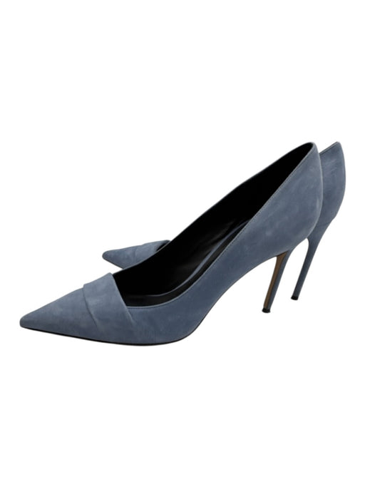 Alexandre Birman Shoe Size 38 Light Blue Leather Suede Stiletto Pumps Light Blue / 38