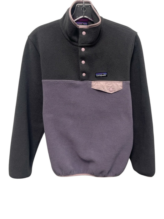 Patagonia Size XS Purple, Pink, Gray Polyester Fleece Quarter Button Jacket Purple, Pink, Gray / XS