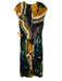 Marie Oliver Size L Blue, Green, Multi Viscose Back Zip Abstract Dress Blue, Green, Multi / L