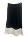 Lela Rose Size 10 Black & White Polyester Pockets Wide Leg Trouser Pants Black & White / 10