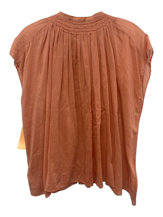 Forte Forte Size M / 2 Blush Pink Cotton Semi-Sheer Front Button Closure Top Blush Pink / M / 2