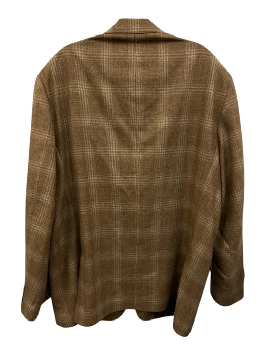 Lucchese NWT Tan Wool Plaid 2 Button Men's Blazer Tan / 50L