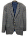 Hickey Freeman Blue & White Plaid 2 Button Men's Blazer Blue & White / Est L