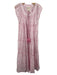 Gallabia Size M Pink & White Print Dress Pink & White Print / M