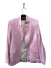 Zadig & Voltaire Size 38 Pink Acetate Blend Shoulder Pads Faux Pockets Jacket Pink / 38