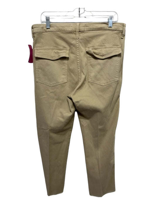 AMO Size 29 Khaki Beige Cotton & Lyocell Button & Zip Carpenter Pocket Pants Khaki Beige / 29