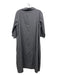 Labo.art Size 1 Gray Cotton V Neck Collar Oversized 3/4 Sleeve Dress Gray / 1