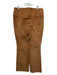 SPRWMN Size L Camel Brown Cotton Blend Corduroy Elastic Waist Cropped Pants Camel Brown / L