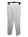 Pearl by Lela Rose Size 8 White Cotton Blend Side Zip Front Seam Cropped Pants White / 8