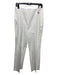 Pearl by Lela Rose Size 8 White Cotton Blend Side Zip Front Seam Cropped Pants White / 8