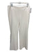 Alexis Size L Ivory Polyester & Polyurethane Back Zip Cropped Boot Cut Pants Ivory / L