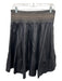 Brunello Cucinelli Size 8 Soft Black & Taupe Linen & Polyamide Knee Length Skirt Soft Black & Taupe / 8