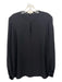 Lafayette 148 Size M Black Silk Front Keyhole Long Puff Sleeve Top Black / M