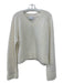 Tanya Taylor Size M Ivory White Alpaca & Extrafine Merino Wool V Neck Sweater Ivory White / M