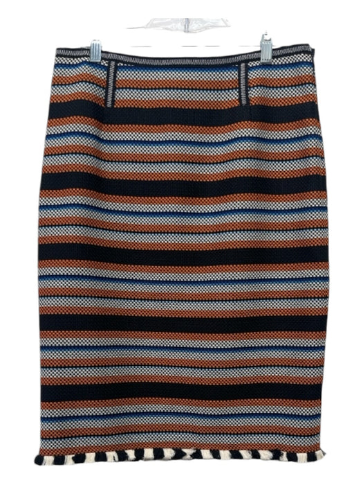 Dorothee Schumacher Size 3/L Orange, Black, Blue Polyester Blend Knit Skirt Orange, Black, Blue / 3/L