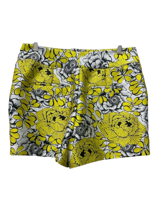 Alice + Olivia Size 14 Yellow, Silver, Black Polyester Hook & Zip Shorts Yellow, Silver, Black / 14