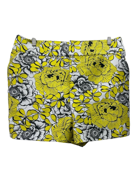 Alice + Olivia Size 14 Yellow, Silver, Black Polyester Hook & Zip Shorts Yellow, Silver, Black / 14