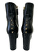 Valentino Garavani Shoe Size 37.5 Black & Gold Leather Inner Side Zip Booties Black & Gold / 37.5