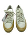 Vince Shoe Size 6.5 Ivory & Yellow Leather & Rubber Ombre Dip dye Laces Sneakers Ivory & Yellow / 6.5