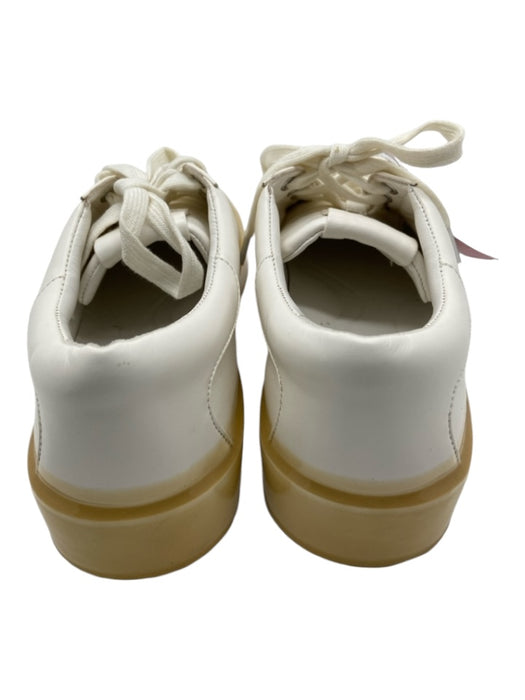 Vince Shoe Size 6.5 Ivory & Yellow Leather & Rubber Ombre Dip dye Laces Sneakers Ivory & Yellow / 6.5