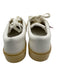 Vince Shoe Size 6.5 Ivory & Yellow Leather & Rubber Ombre Dip dye Laces Sneakers Ivory & Yellow / 6.5