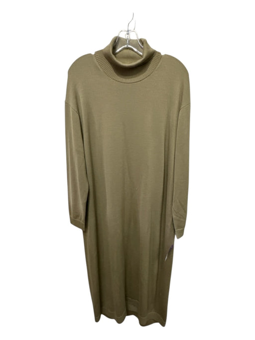 Lafayette 148 Size M Sage green Wool Turtleneck Sweater Dress Dress Sage green / M