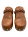 Loeffler Randall Shoe Size 7.5 Tan & beige Leather Braided Detail Studded Clogs Tan & beige / 7.5