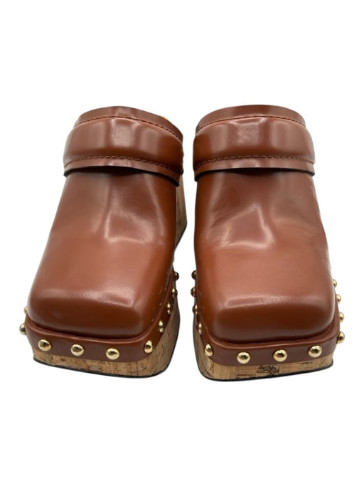 Dorothee Schumacher Shoe Size 37.5 Cognac Brown Leather Studded Mule Clogs Cognac Brown / 37.5