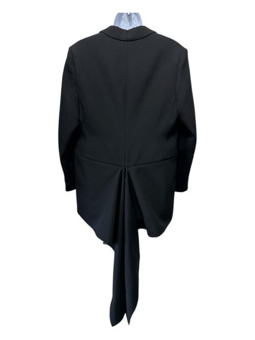 Burberry Size 8 Black Wool Button Close Front Pockets Panel Detail Blazer Black / 8