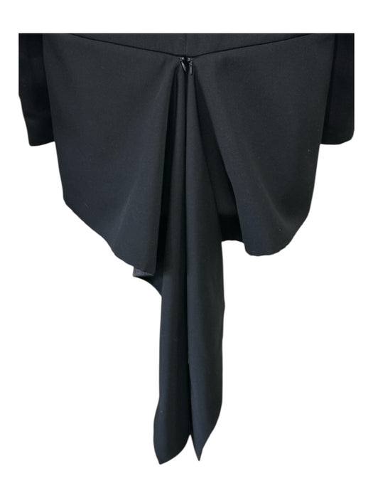 Burberry Size 8 Black Wool Button Close Front Pockets Panel Detail Blazer Black / 8