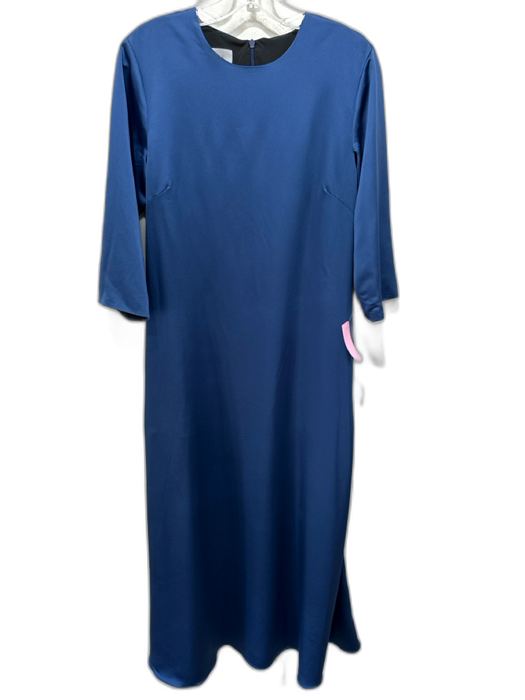 SLOAN Size 2 Blue Missing Fabric Tag 1/2 Sleeve Shiny Back Zip Pockets Dress Blue / 2