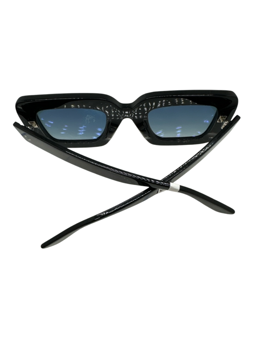 SEE Black & Gray Acetate Gradient Lens Rectangular Sunglasses Black & Gray