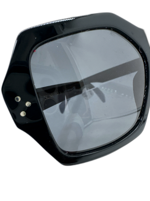 Celine Black Acetate Hexagon Geometric Sunglasses Black