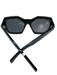 Celine Black Acetate Hexagon Geometric Sunglasses Black