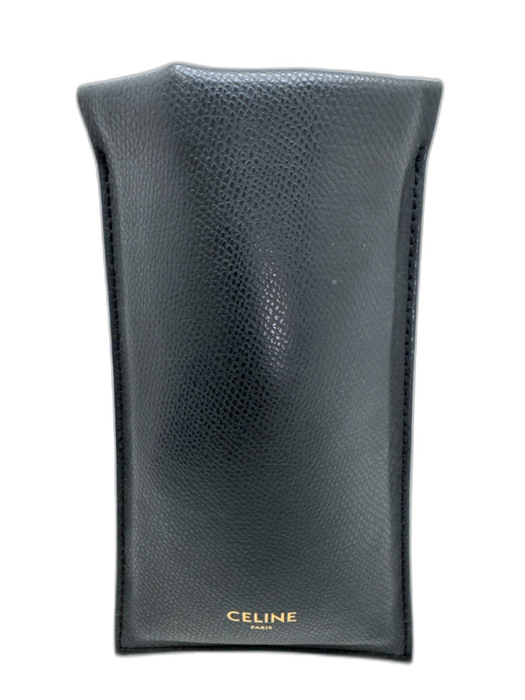 Celine Black Acetate Hexagon Geometric Sunglasses Black