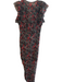 Veronica Beard Size Est S Black Silk & Acetate cinch V Neck Ruffle sleeve Dress Black / Est S
