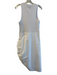 Veronica Beard Size M White Cotton Blend Ribbed Sleeveless Cinched Dress White / M