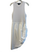 Veronica Beard Size M White Cotton Blend Ribbed Sleeveless Cinched Dress White / M