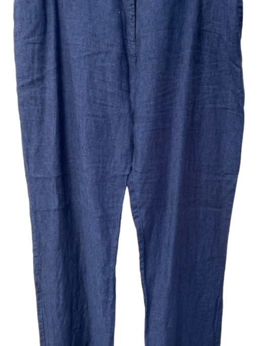 Boden Size 14 Blue Button Clasp Elastic Waist High Waist Straight Leg Pants Blue / 14