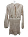 Line & Dot Size XS Blush Beige Polyester Smocked Crinkle Long Sleeve Dress Blush Beige / XS