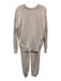Julia Amory Size XS Pale Pink Cotton Ribbed Trim Elastic Waist Jogger Pant Set Pale Pink / XS