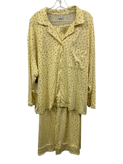 Quintessential Love Size XS Yellow Print Modal Stars Long Sleeve Pant Set Yellow Print / XS