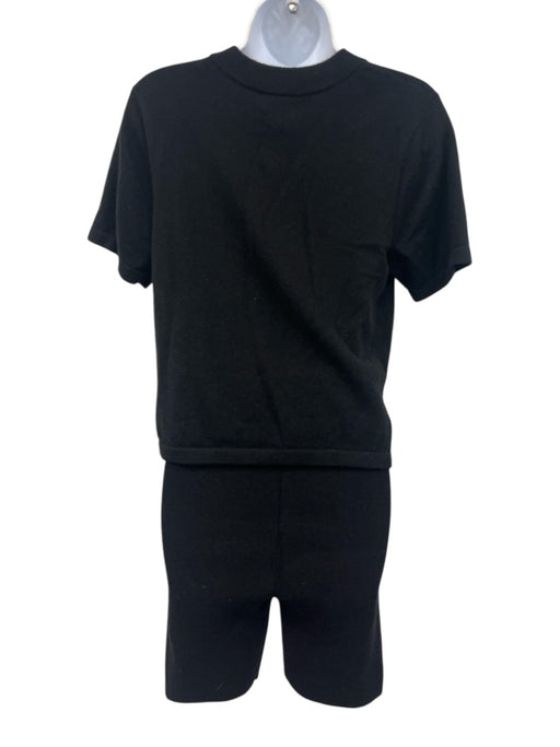 Kilte Size 1 Black Cashmere Elastic Waist Biker Short Sleeve Short Set Black / 1