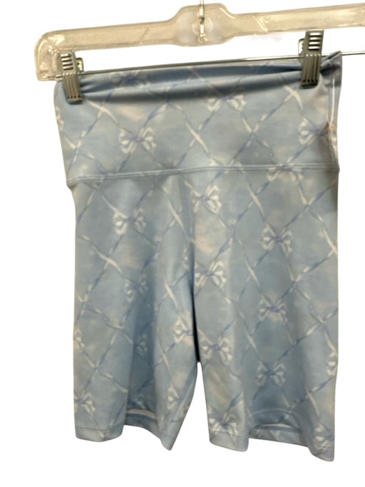 Loveshackfancy Size S Light Blue Print Polyester Bow Ribbon Print Biker Shorts Light Blue Print / S