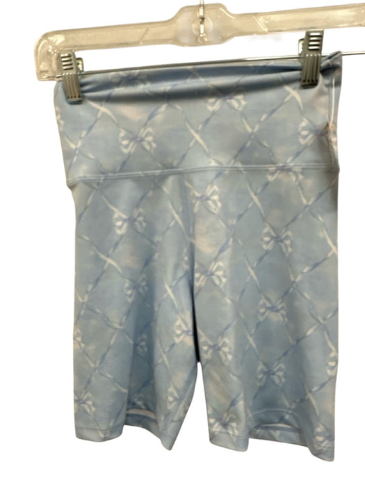 Loveshackfancy Size S Light Blue Print Polyester Bow Ribbon Print Biker Shorts Light Blue Print / S