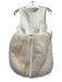 Zara Size XS Cream White Polyester Satin Faux Fur Mini Bubble Hem Dress Cream White / XS