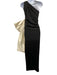 Daniele Carlotta Size XS / 38 Black & Ivory White Bow One Shoulder Gown Black & Ivory White / XS / 38
