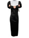 Bernadette Size XS / 34 Black, Pink, Green Cotton Floral Application Maxi Dress Black, Pink, Green / XS / 34