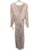 Arrange Size 0 Light Pink & Silver Viscose Blend Low Back Beaded Design Dress Light Pink & Silver / 0